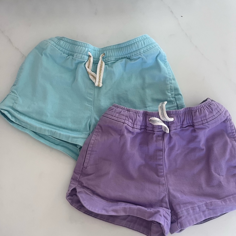 Girls Crewcuts Aqua and Purple Shorts
